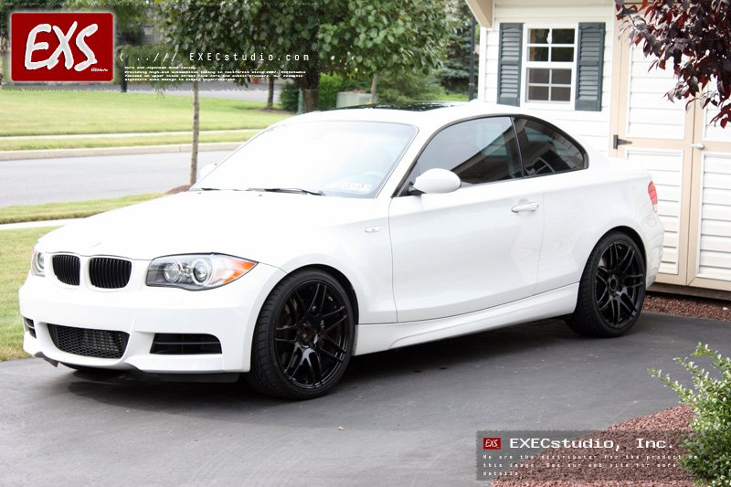 Black roof / Black wheels on white BMW 1 - BMW 1 Series Coupe Forum / 1 